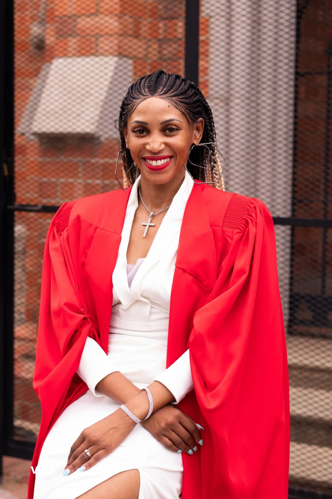Dr Gail Motlhaudi-Banda in academic regalia